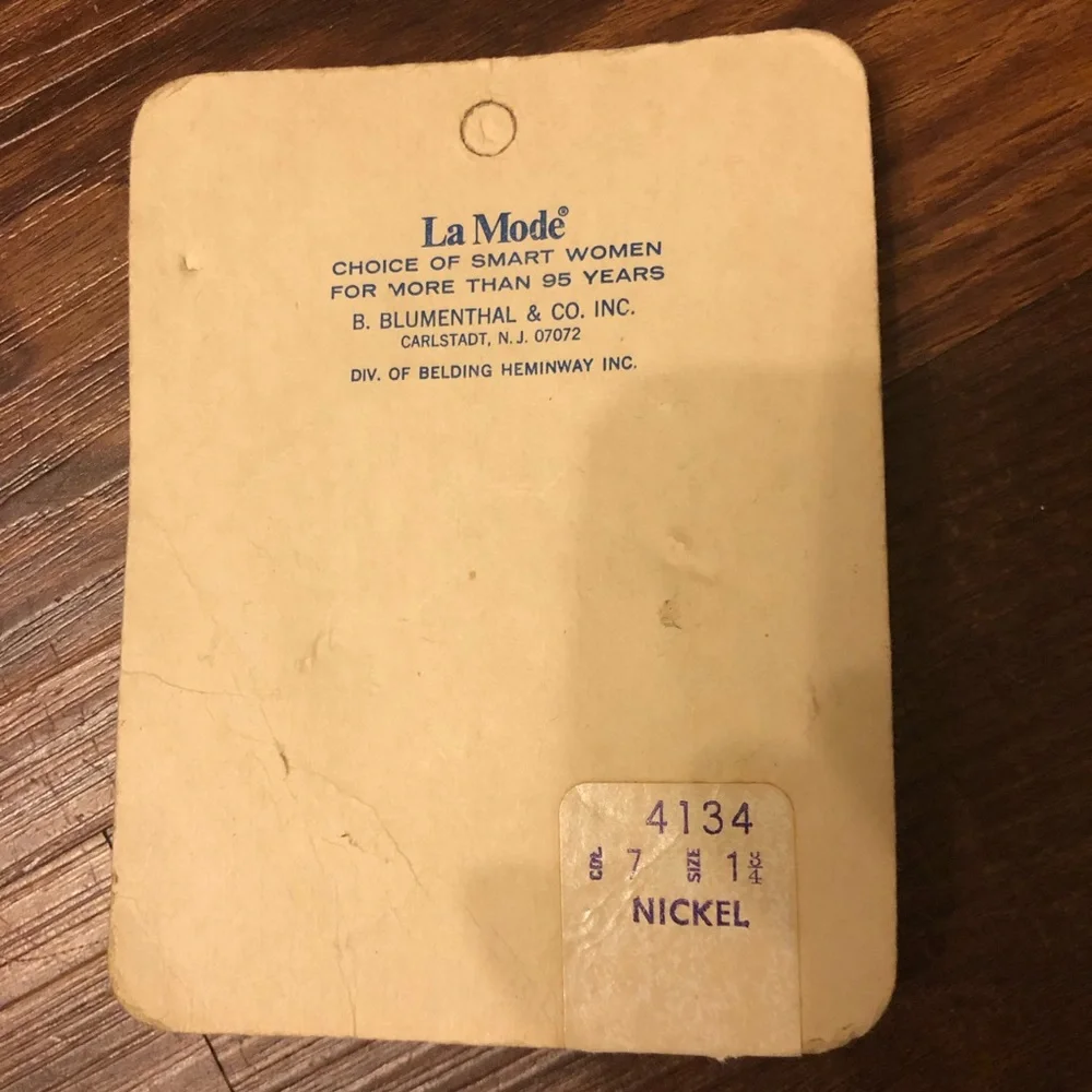 Vintage La mode Nickel belt buckle Set of 4